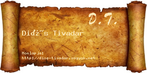 Diós Tivadar névjegykártya