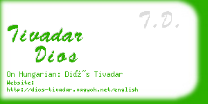 tivadar dios business card
